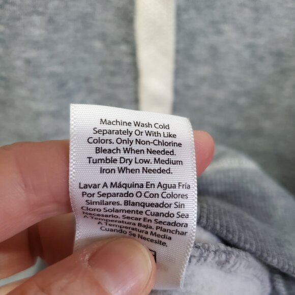 FREE ASSEMBLY Double Pocket Hoodie Sweatshirt Loose Fit Fleece Grey Womens Large - Picture 11 of 12